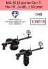 Omask 104819 MG-15 (2 pcs for Do-17, He-111, Ju-88...) 3D print 1/48